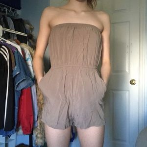 Tan/brown romper.